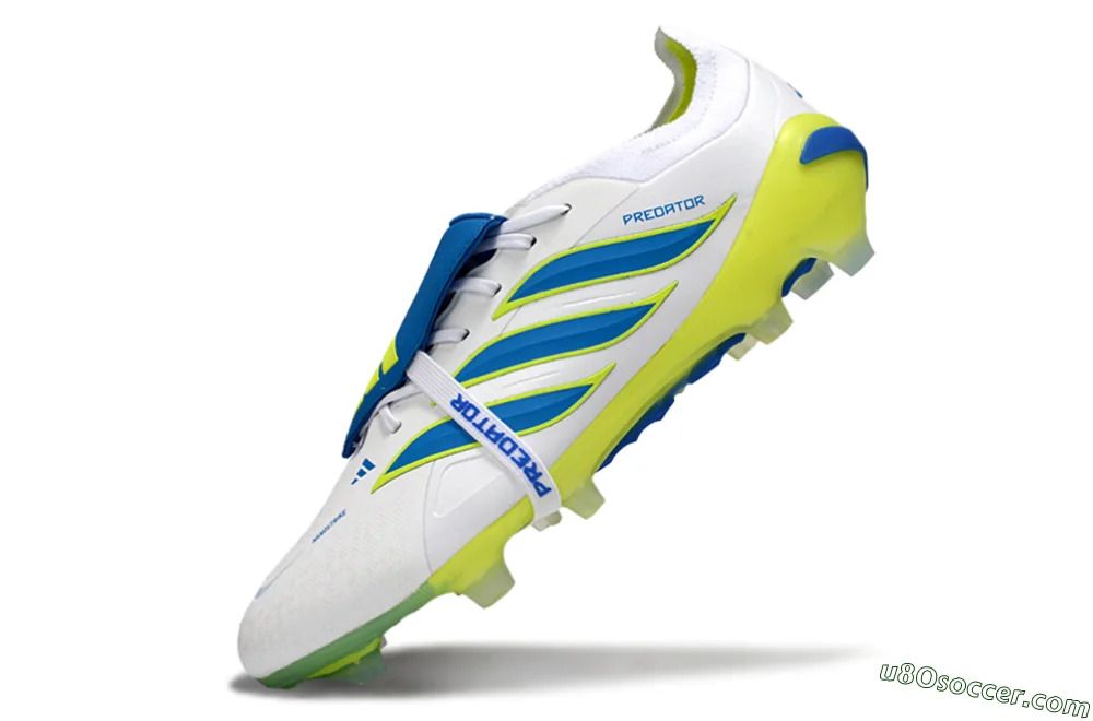 Predator 26 Elite Fold-Over Tongue Club FG Soccer Shoes World Cup Football Cleats - Cyan Blue     ⚽👟