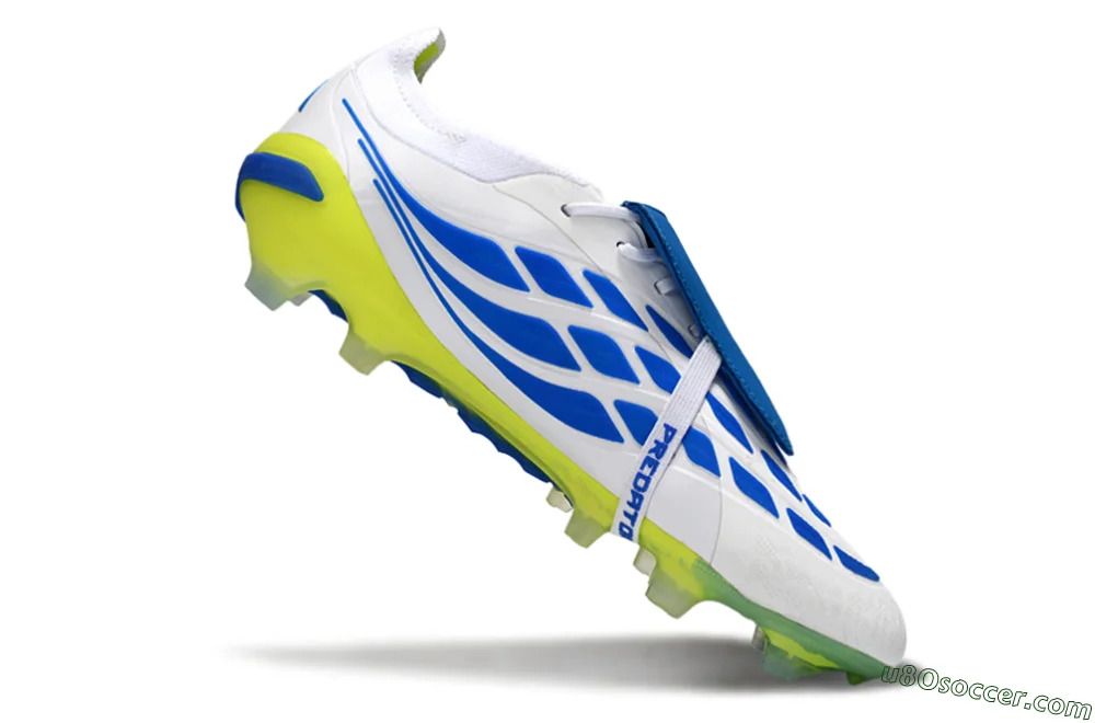 Predator 26 Elite Fold-Over Tongue Club FG Soccer Shoes World Cup Football Cleats - Cyan Blue     ⚽👟