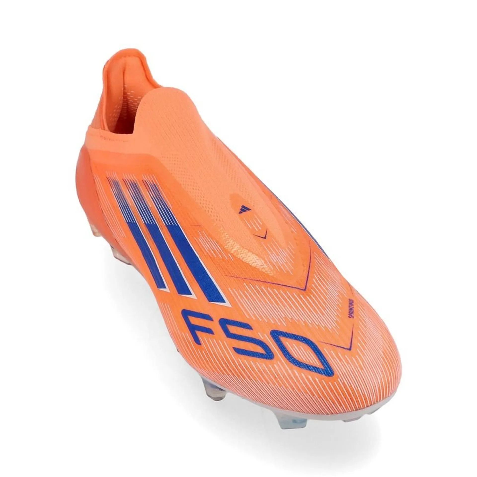 F50 Laceless  Elite Signal Coral Soccer Shoes/Football Boots- orange Firm Ground Football Cleats  ⚽👟
