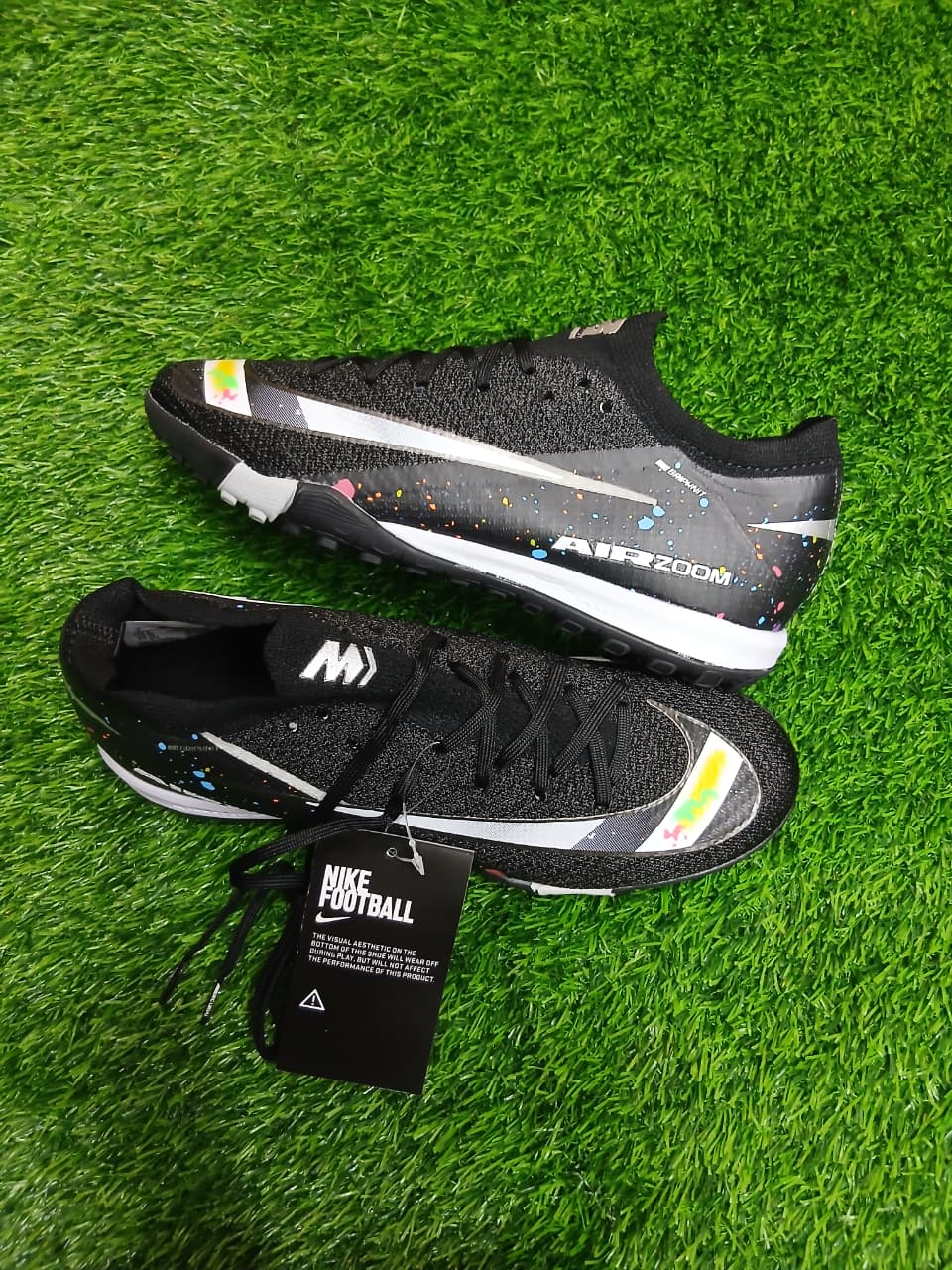 Air Zoom "Splatter" Edition Vapor 16 Mercs Trainers Soccer Shoes Football Artificial Grass Boots  ⚽👟