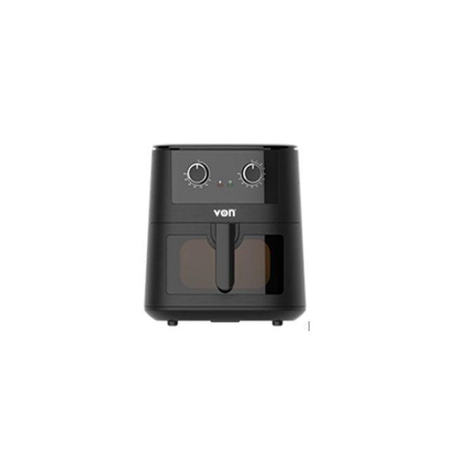 *VON AIR FRYER 6.5L 1650W Window for visual review Healthy way without oil or less than 80% fat Pan capacity 6.5L with non-stick coating 200 degrees maximum temperature Set the timer and temperature