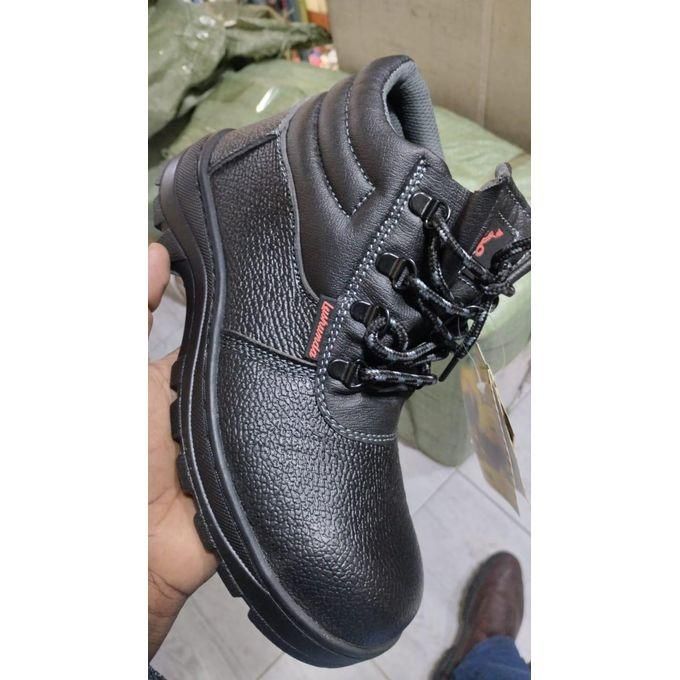Safety Boots - Long Lasting Comfortable Soft Wear.Breathable leather Comfortable wear Longlasting. Steel toe Puncture-resistant Black Oil & water