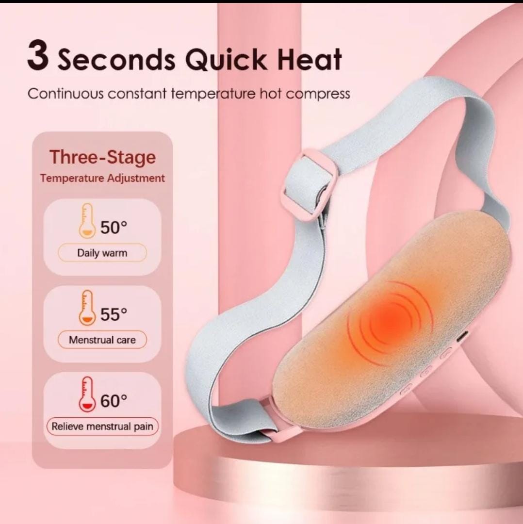 Menstrual Heating Pad, Period Pain Relief,  Fast Heating Massage with 3 Heat Levels and 3 Vibration Modes