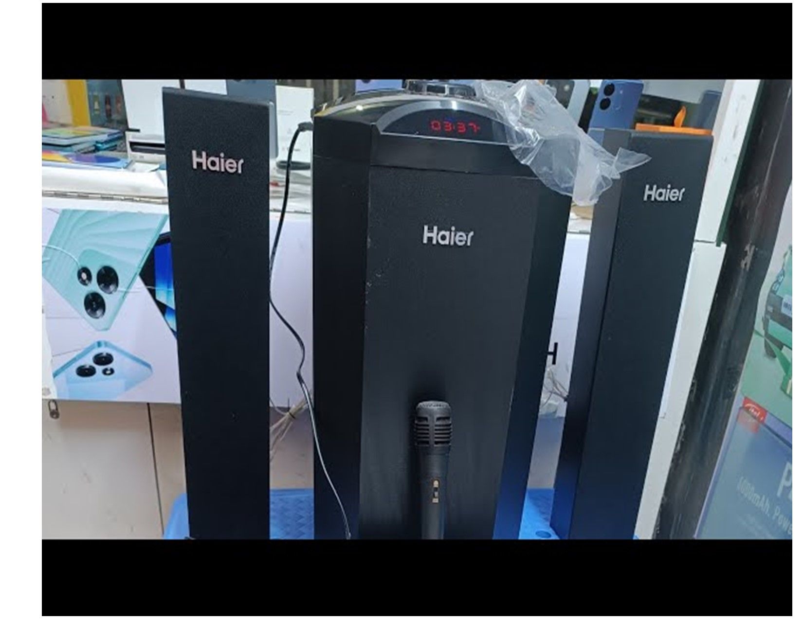 OFFER Haier H8001 2.1 WOOFER HI-FI SOUND SYSTEM-BT/FM-12000W Speaker Systems Black default  original