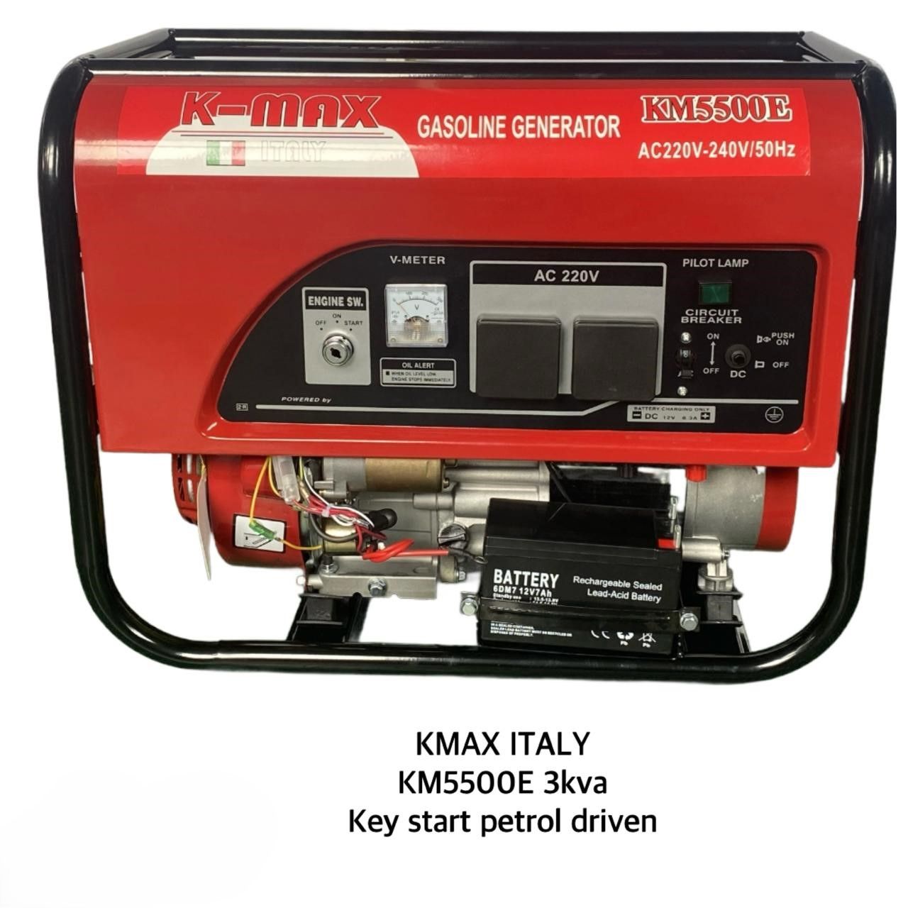 KMAX ITALY KM5500E Commercial Gasoline Power Generator Petrol Generator
