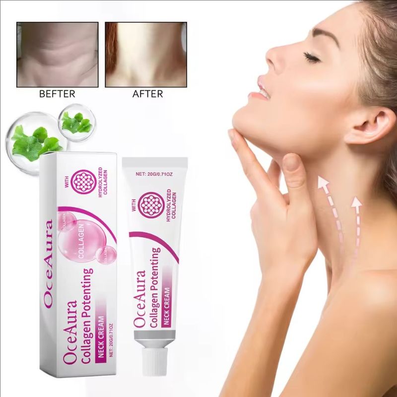 OceAura Collagen Tightening Neck Cream Anti-aging Tightening Lifting Whitening Moisturizing Neck Double Chin Reduce Fine Line