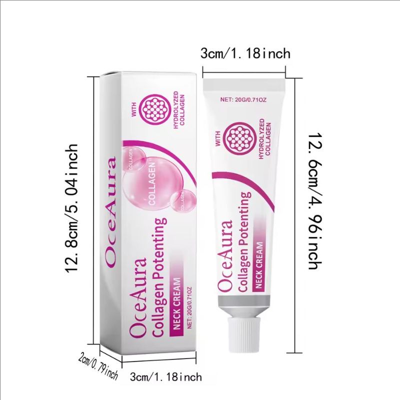 OceAura Collagen Tightening Neck Cream Anti-aging Tightening Lifting Whitening Moisturizing Neck Double Chin Reduce Fine Line