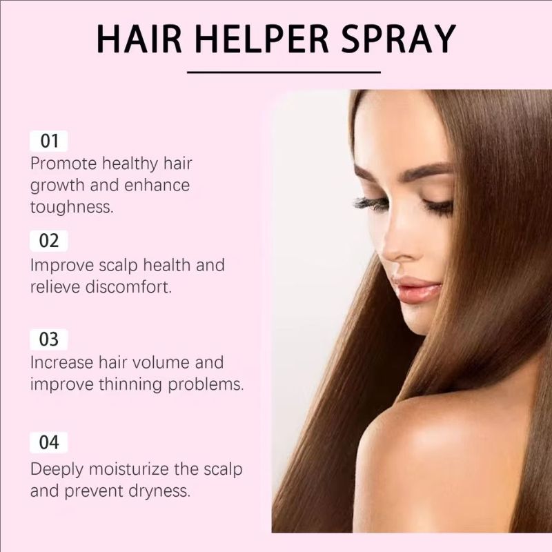 Hair Helper Spray Thinning Hair Growth Anti-Drying Damaged Repairing Scalp Treatment Prevent Hair Loss Thickening Natural Spray