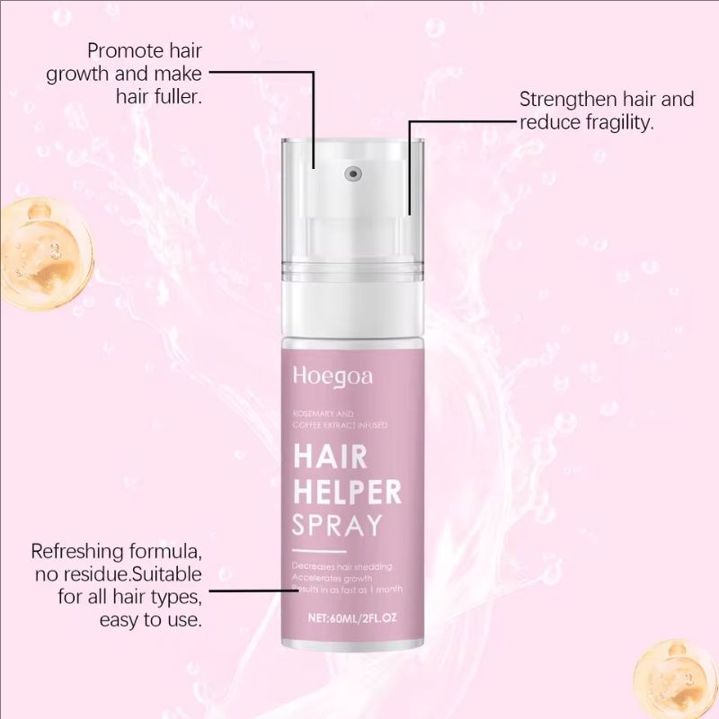 Hair Helper Spray Thinning Hair Growth Anti-Drying Damaged Repairing Scalp Treatment Prevent Hair Loss Thickening Natural Spray