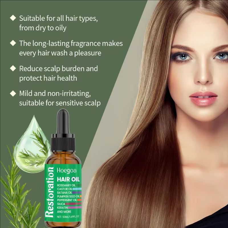 Rosemary Hair Essential Oil Prevent Hair Loss Repair Damaged Dry Hairs Nourish Smooth Strengthening Hair Care Oil Products 50ml
