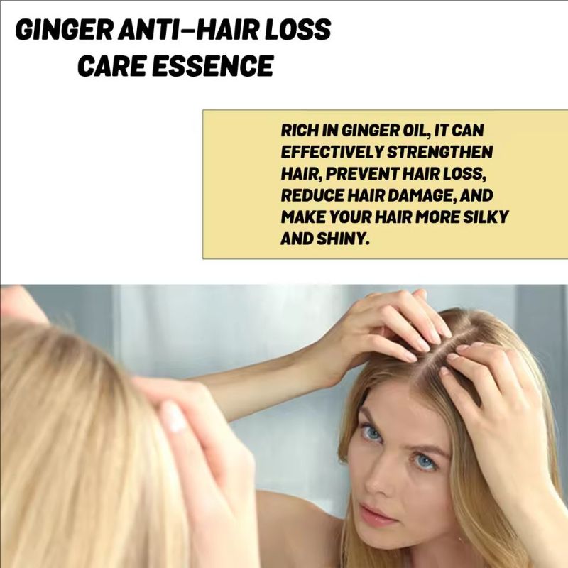 OUHOE Ginger Hair Growth Serum Improve Frizz Prevent Baldness Scalp Repair Smooth Nourishment Hair Care Essential Oil 30ml
