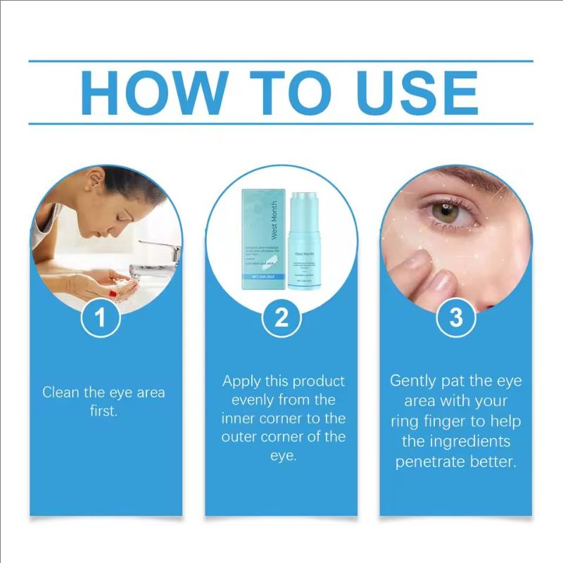 Eye Cream Stick Fade Fine Lines Anti-Wrinkle Deeply Moisturizing Repair Brighten Nourishing Collagan Boosting Cooling Eye Balm