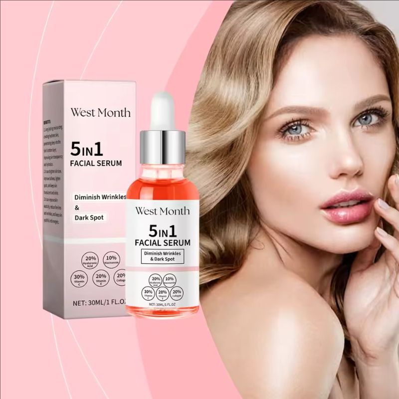 Collagen Facial Serum Reduce Wr-inkle Shrinking Pores Lighten Fine Lines Fade Dark Spots Moisturizing Hyaluronic Acid Essence