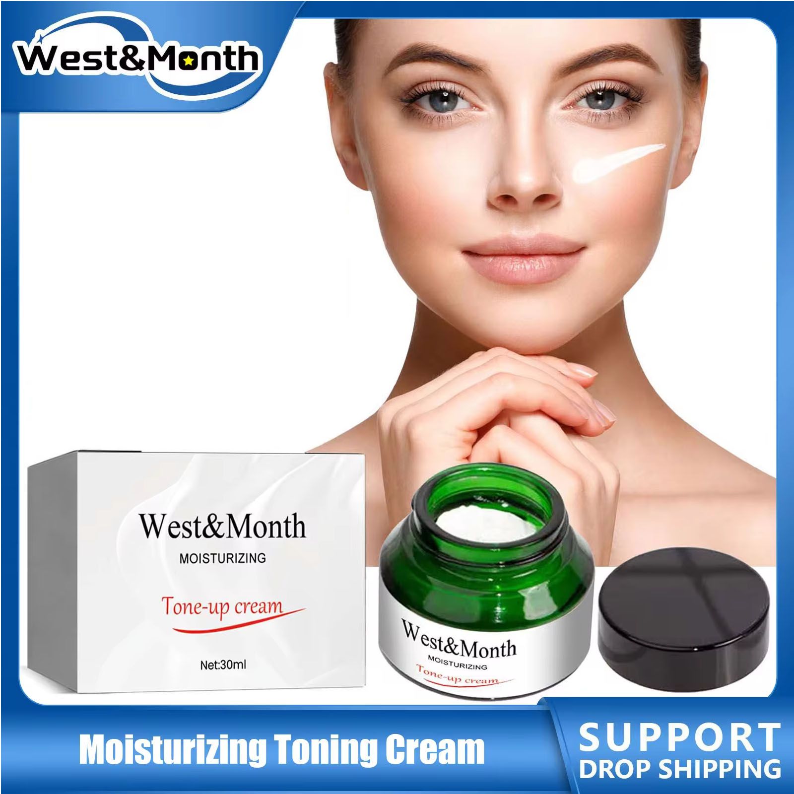 Makeup Cream for Women Natural Moisturize Foundation Concealer Whiten Oil Control Invisible Pores Full Coverage Lightening Cream