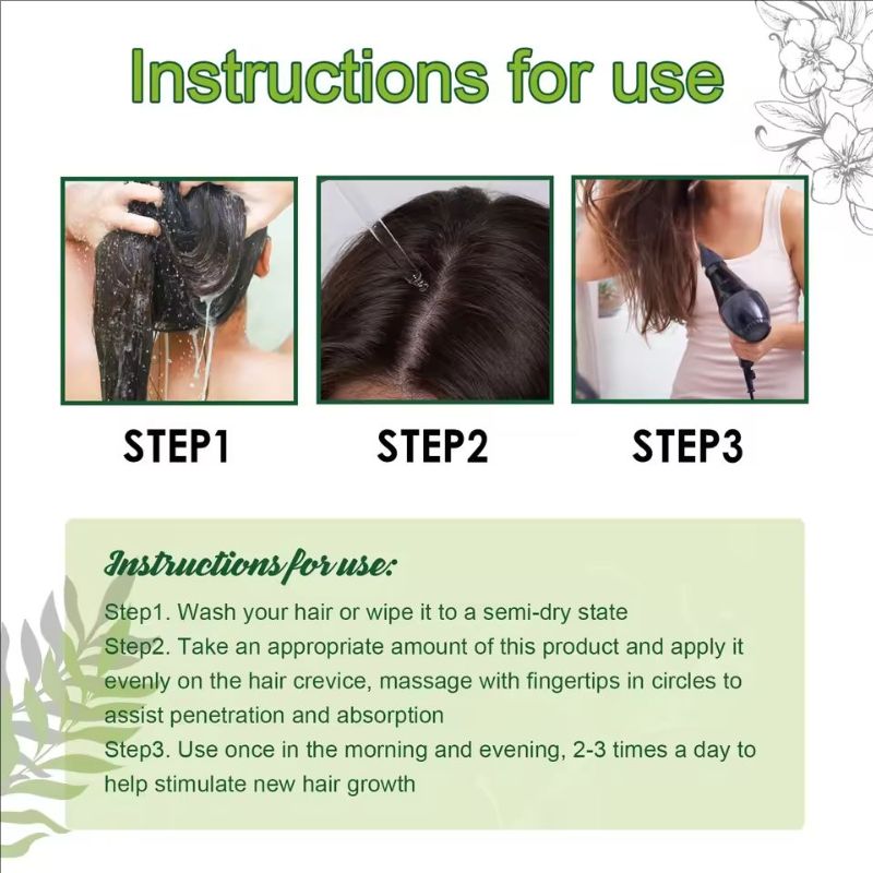 Fast Hair Growth Anti Alopecia Oil Ginger Essential High Hairline Head Hair Serum Hairless Baldhead Increase Essence Cream