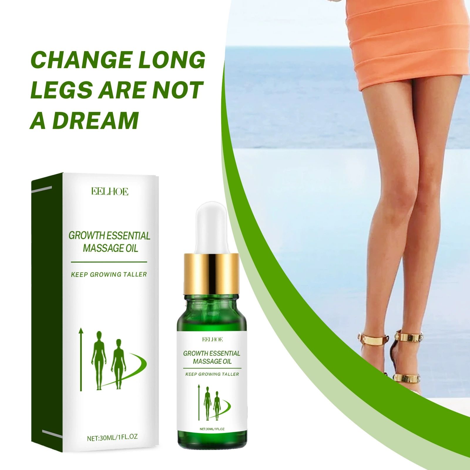 Height Growth Oil Body Bone Growth Spray Increase Oil Growth Essential Grow Herbal Taller Height Oils Promote Bone