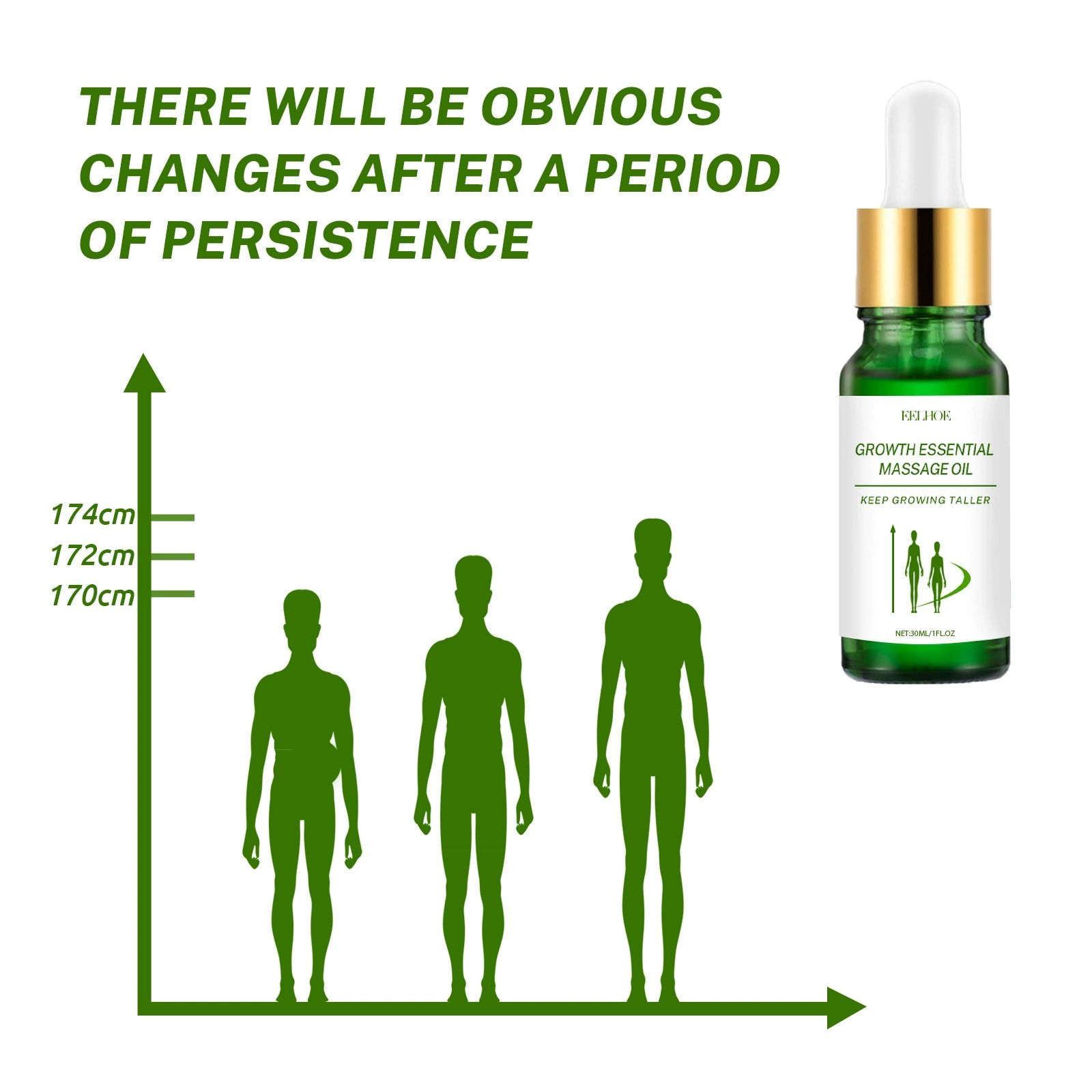 Height Growth Oil Body Bone Growth Spray Increase Oil Growth Essential Grow Herbal Taller Height Oils Promote Bone