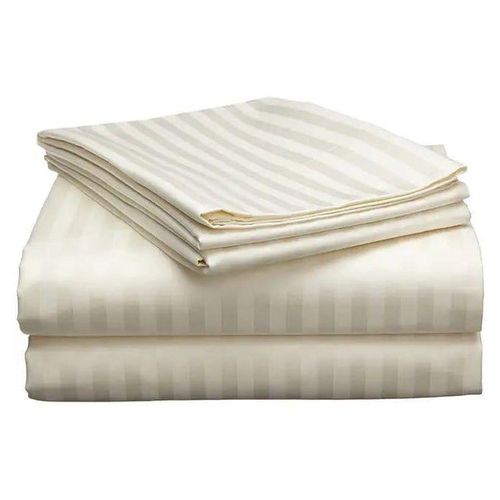 CLEARANCE OFFER 4pc Set TC Cotton Stripped Bedsheets (2 Bed Sheets, 2 Pillow Cases)