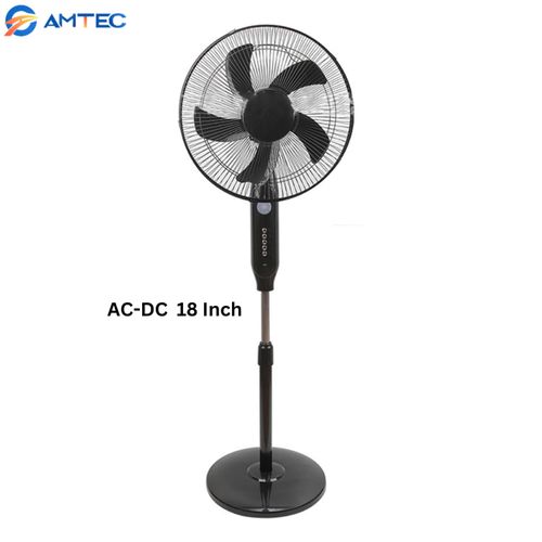 CLEARANCE OFFER Amtec 18inch Stand Fan Ac/Dc Solar Fan and Electric Fan Oscillating Solar/Electric Powered 4 Speeds Household Cooling