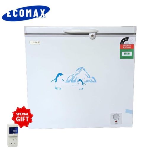 CLEARANCE OFFER Ecomax 219L Chest Freezer Reliable Quality With FREE Power Fridge Guard