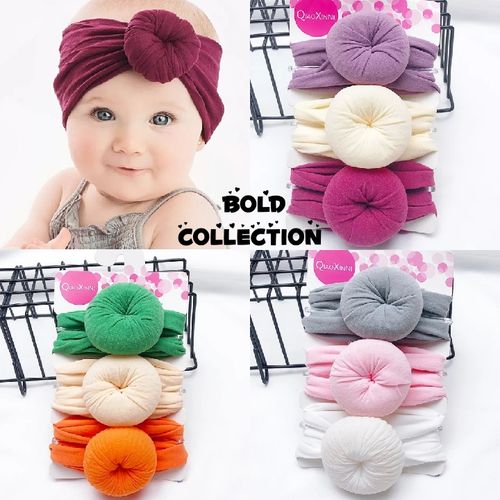 CLEARANCE OFFER Fashion 3PCs Most Adorable Turban Baby Girls Headband