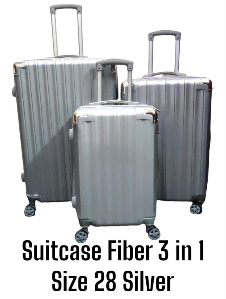 OOFER 3 In 1 Fibre PVC HARD TRAVEL Suitcase
