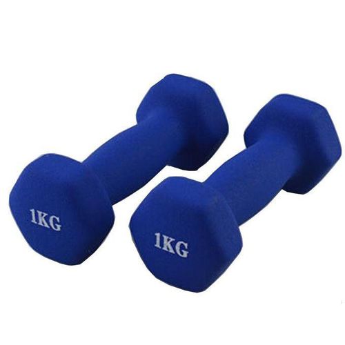 C;LEARANCE OFFER 1kg Pair Dumbell Weight Neoprene Bone Shaped