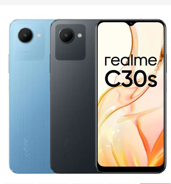 Brand New Realme C30s 3GB+64GB 6.5'' Mini-drop Fullscreen 8.5mm Ultra Slim 8MP AI Camera 3-Card Slot Side Fingerprint Unlock 5000mAh Smart Phone