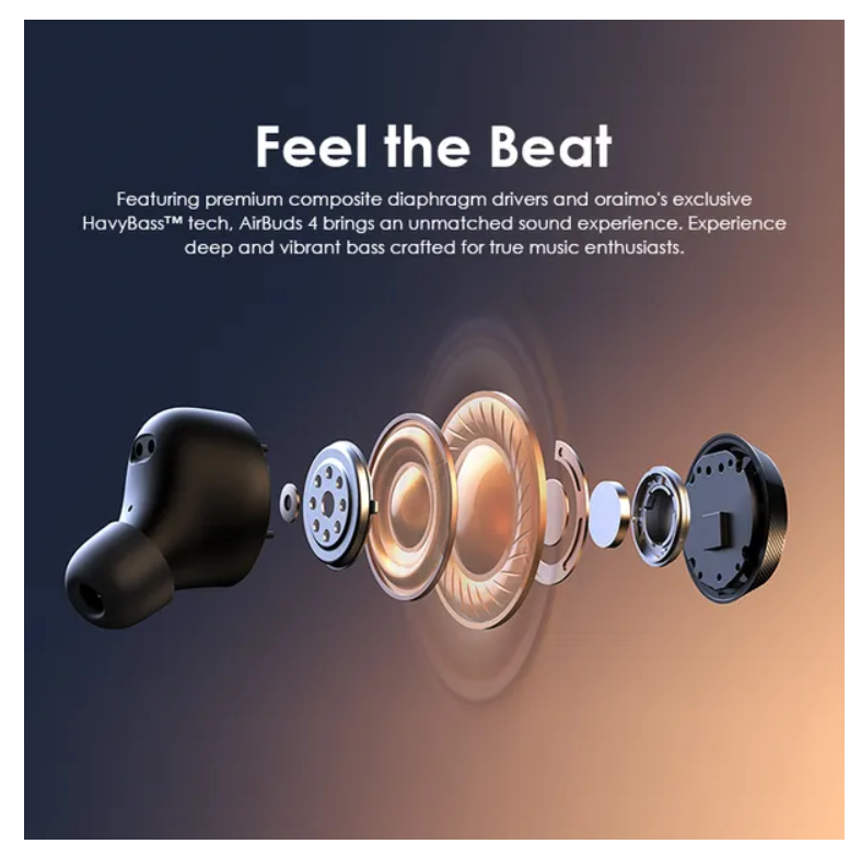 oraimo AirBuds 4 ENC True Wireless Earbuds