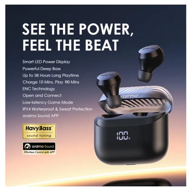 oraimo AirBuds 4 ENC True Wireless Earbuds