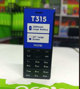 Tecno T315 2000mAh TYPE C charger 2.0 Inches Large Screen Dual sim Cell Phone