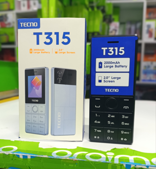 Tecno T315 2000mAh TYPE C charger 2.0 Inches Large Screen Dual sim Cell Phone