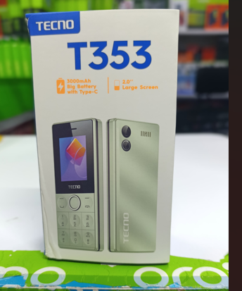 TECNO T353 3000mAh Big Battery with TYPE C Charger  2.0 Large Screen Dual SIM FM Radio Cell Phone