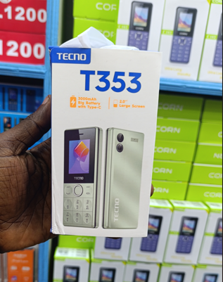 TECNO T353 3000mAh Big Battery with TYPE C Charger  2.0 Large Screen Dual SIM FM Radio Cell Phone