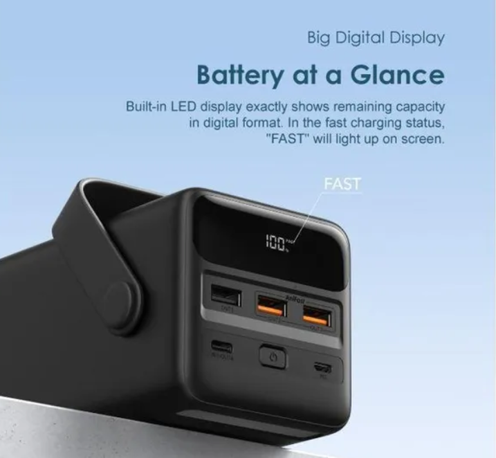 Oraimo PowerBox 500 50000mAh 22.5W portable Power Bank 22.5W super fast charging With Three-mode Adjustable LED Lights Powerbank