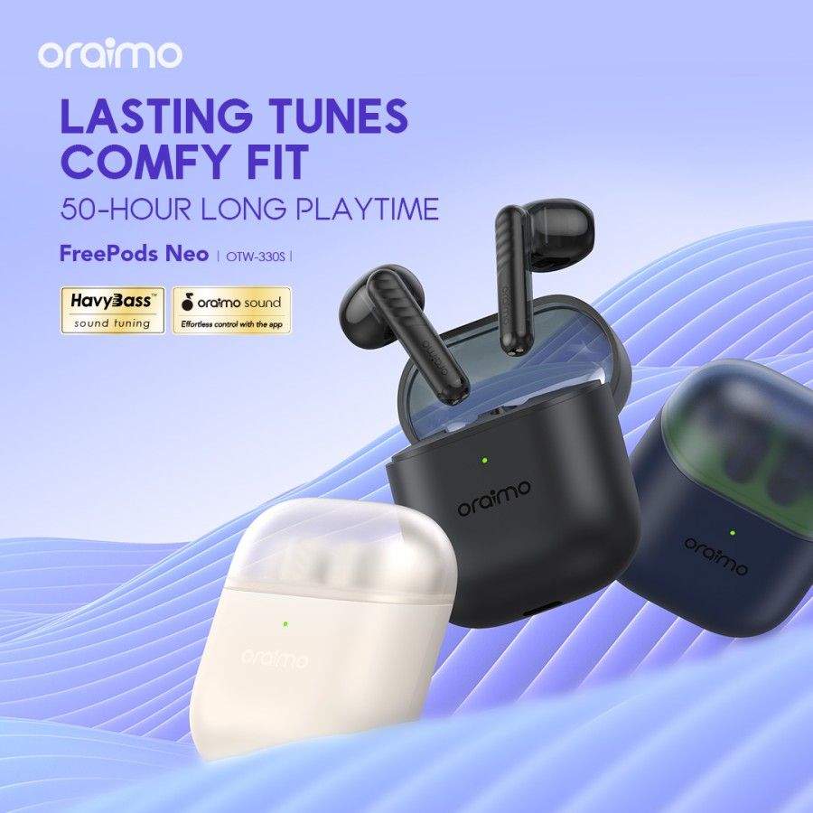 Oraimo TWS Freepods Neo OTW-330S Bluetooth v5.3 True Wireless Stereo Bluetooth ENC Headphone Gaming Earbuds Low Latency IPX4 Waterproof