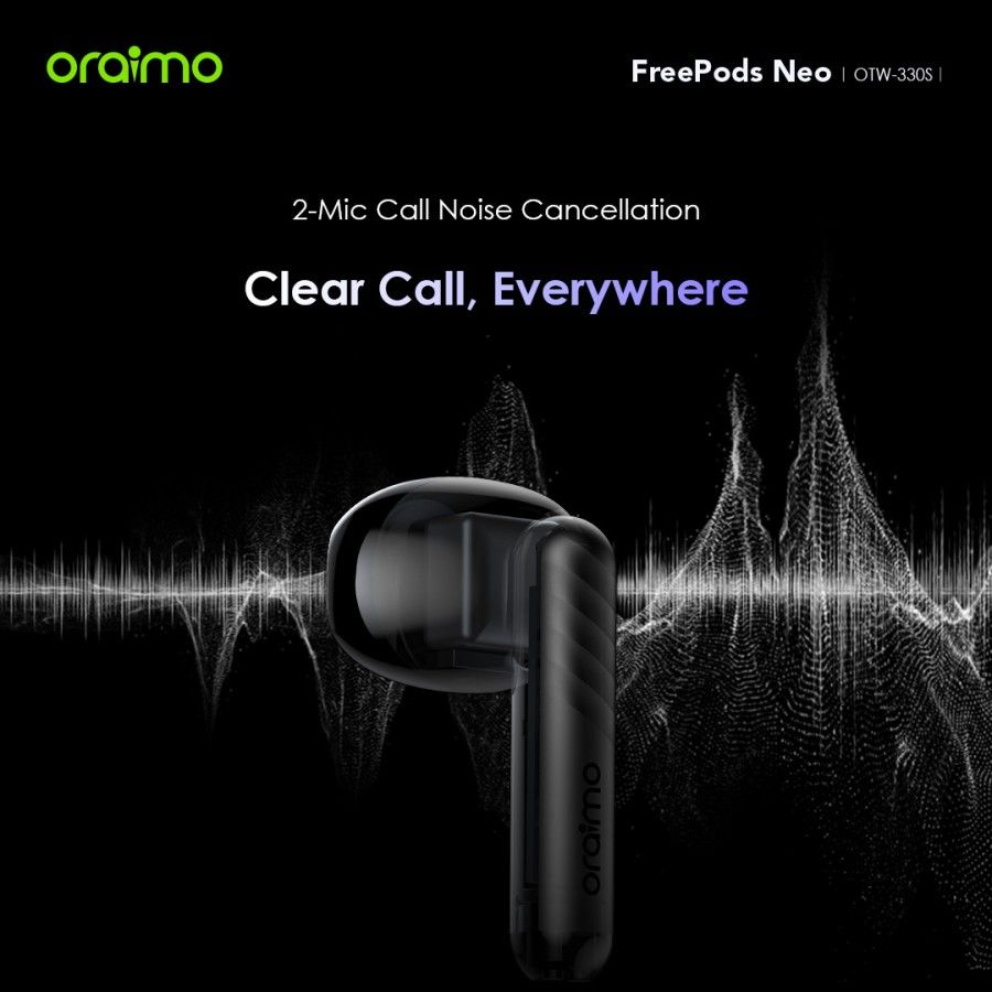 Oraimo TWS Freepods Neo OTW-330S Bluetooth v5.3 True Wireless Stereo Bluetooth ENC Headphone Gaming Earbuds Low Latency IPX4 Waterproof