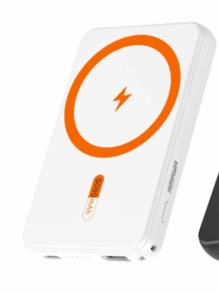 Amaya APB-W17 wireless magnetic power bank 5000mah ultra-thin 22.5W super fast charging which Features both wireless and wired charging capabilities for added versatility