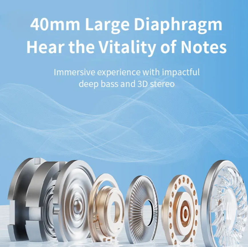 Amaya AEB-H360D Active Noise Cancellation (ANC) Over-Ear Wireless Bluetooth Headphones with 40 hours battery life