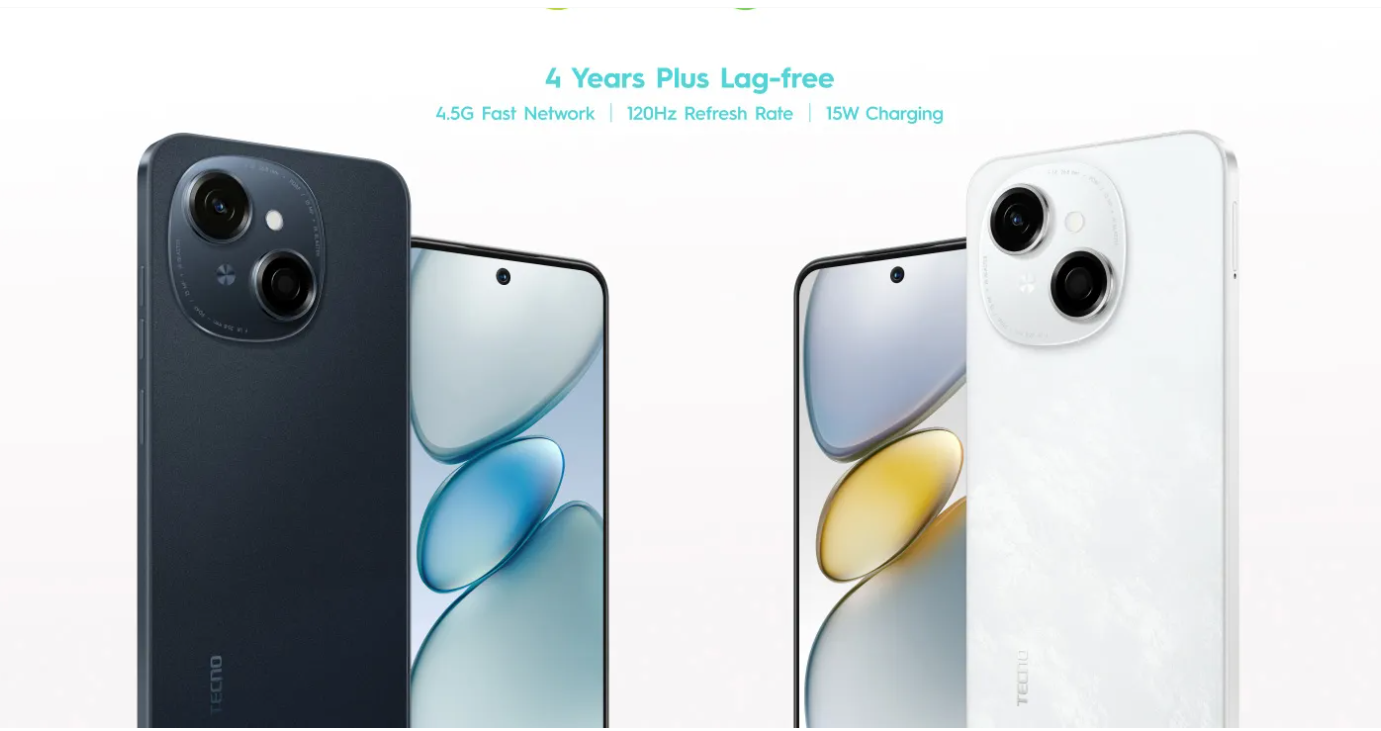 TECNO POP 9 64GB + 6GB(3+3)GB 120Hz 6.67 Smooth Display 4.5G Network 5000mAh Side Fingerprint Sensor IP54 Rating Water Resistance Android v14 Smartphone