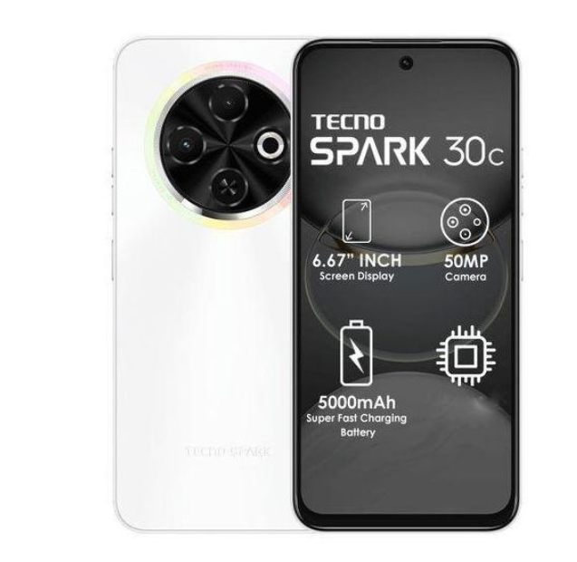 NEW ARRIVAL! TECNO SPARK 30C 128GB +8GB(4+4)GB RAM 120Hz 6.67" G81 Gaming Processor 50MP Camera Android 14 5000mAh 18W IP54 Dust&Water Resistance Smart Phones