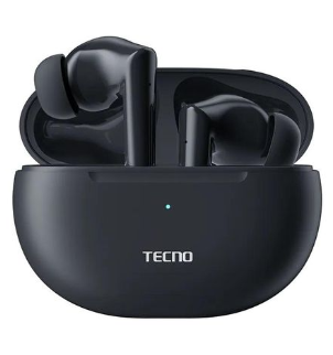 Tecno TWS Buds 3 Noise Cancellation, 37 Hrs Playback, Immersive Sound, IPX5 Earbuds- Black