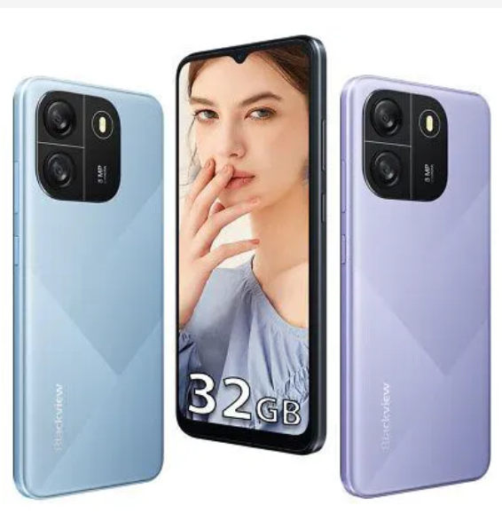Blackview Wave 6C Smartphone 4(2+2)GB RAM+32GB ROM 6.5 Inches HD+IPS (Dual SIM), 5100mAh Face unlock Android 13 Smartphone