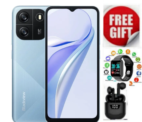 Blackview Wave 6C Smartphone,&nbsp;6.5", 32GB + 2GB RAM (Dual SIM),&nbsp;5100mAh, Black+Free Gifts