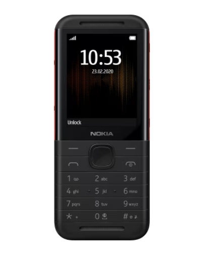 Original NOKIA 5310 with RAM: 8 MB Internal Storage: 16 MB Battery: 1200 mAh Main camera: VGA with flash Front camera: Not available Display: 2.4 inch Processor: MT6260A Connectivity: Dual sim, 3G, 4G