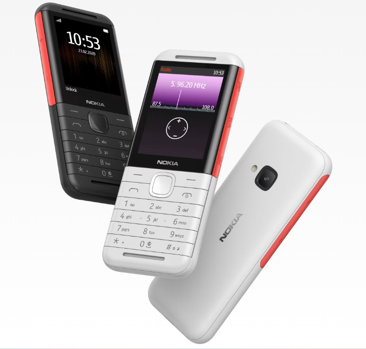 Original NOKIA 5310 with RAM: 8 MB Internal Storage: 16 MB Battery: 1200 mAh Main camera: VGA with flash Front camera: Not available Display: 2.4 inch Processor: MT6260A Connectivity: Dual sim, 3G, 4G
