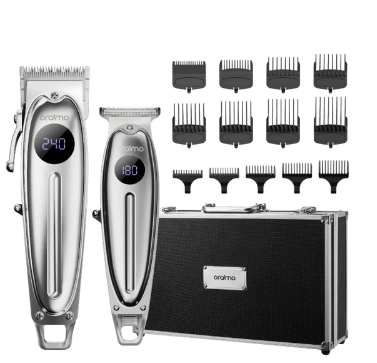 Oraimo Smart Barberkit Super Powerful Motor Barber Kit Ideal Tool Kit for Professional Barber Self-sharpening Blades Multi-functional Usage Hair Shaving Machine