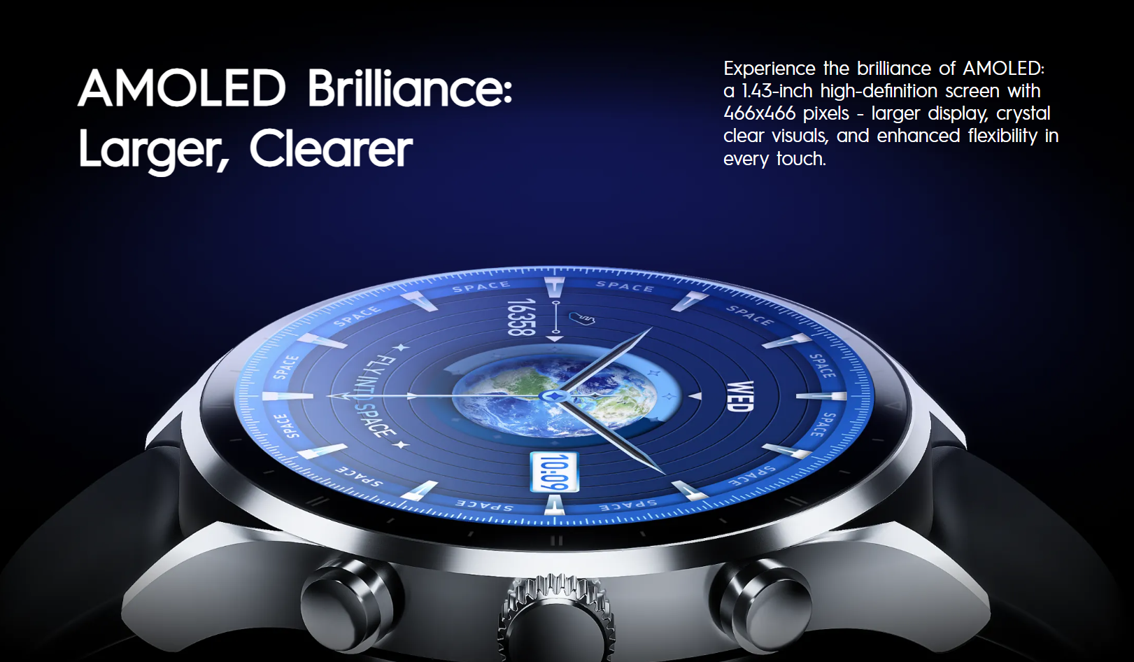 Tecno Watch Pro 2 Clear Bluetooth call 1.43'' AMOLED Screen complete healthcare Smart Watch