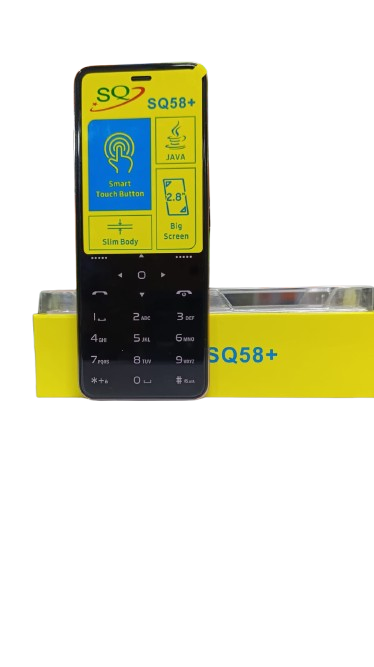 SQ 58 PLUS Slim And Smart Touch Button 64MB Wireless FM 13000mAh 2.8 Inches Screen Wireless FM Bluetooth Call Cell Featured Phones