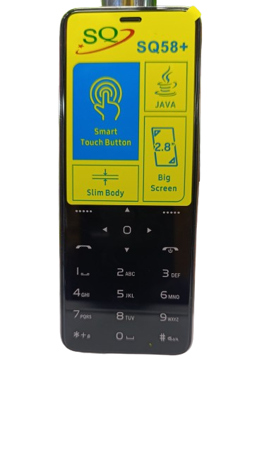SQ 58 PLUS Slim And Smart Touch Button 64MB Wireless FM 13000mAh 2.8 Inches Screen Wireless FM Bluetooth Call Cell Featured Phones